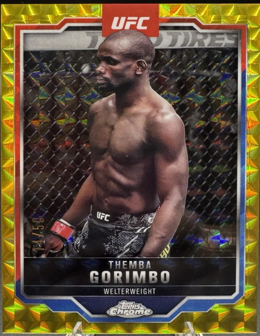 Themba Gorimbo 2025 Topps Chrome UFC Base #164 Gold Refractor