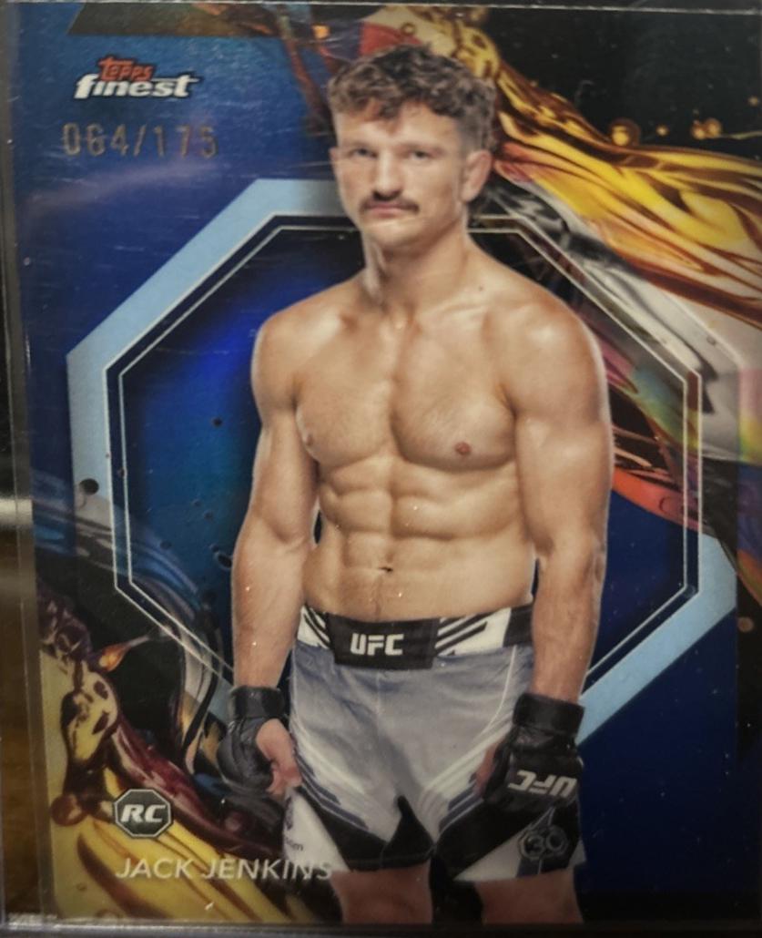 Jack Jenkins 2024 Topps Finest UFC Base Uncommon #191 Blue Refractor