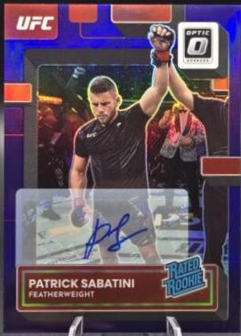 Patrick Sabatini 2023 Panini Donruss Optic UFC Base Rated Rookies Signatures #143 Purple