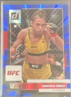 Amanda Ribas 2023 Panini Donruss UFC Base #156 Blue Laser