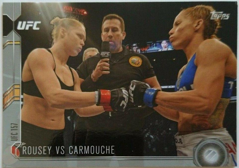 Ronda Rousey / Liz Carmouche 2015 Topps UFC Chronicles Base #182 Silver