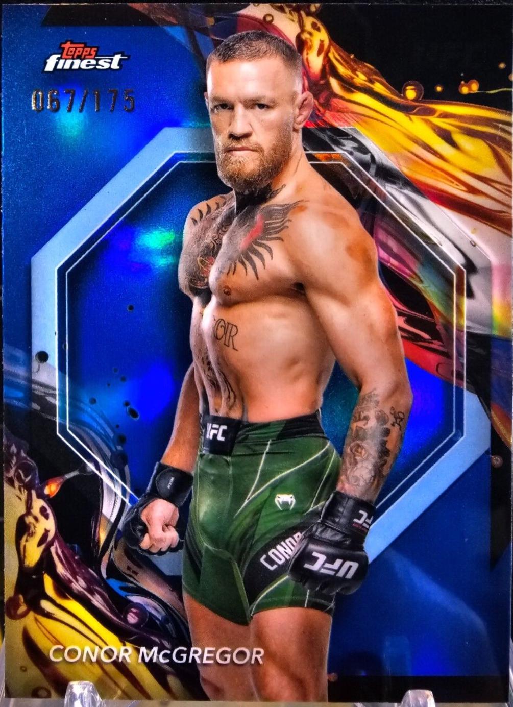 Conor McGregor 2024 Topps Finest UFC Base Uncommon #151 Blue Refractor