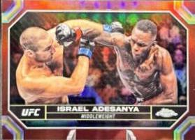 Israel Adesanya 2024 Topps Chrome UFC Base #81 Magenta Refractor