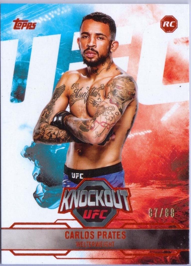 Carlos Prates 2025 Topps Knockout UFC Base #41 Orange
