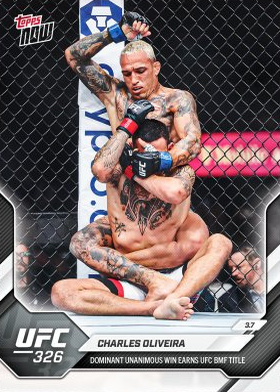 Charles Oliveira Topps Now UFC Base #8 Red Foil
