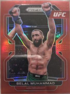 Belal Muhammad 2022 Panini Prizm UFC Base #119 Red