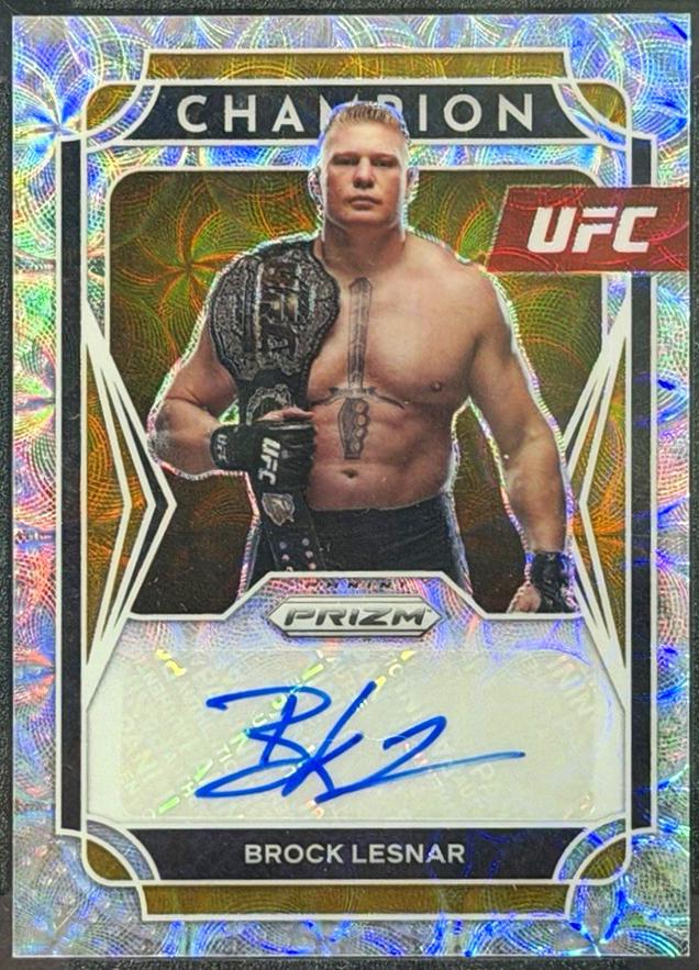 Brock Lesnar 2022 Panini Prizm UFC Champion Signatures #10 Premium