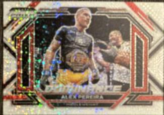 Alex Pereira 2023 Panini Prizm UFC Dominance #21 White Sparkle