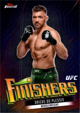 Dricus Du Plessis 2024 Topps Finest UFC Finishers #FIN-11 Red Refractor