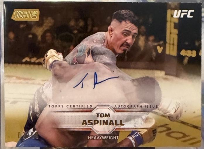 Tom Aspinall 2026 Topps Stadium Club UFC Base Autographs #BAV-TAL Rainbow Foilboard