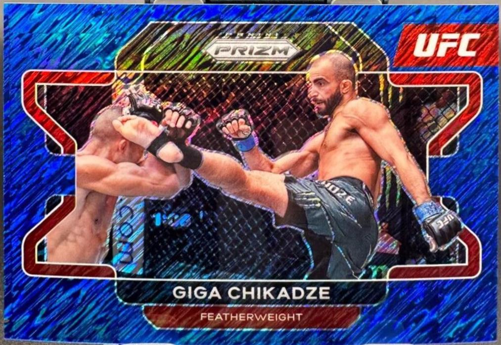 Giga Chikadze 2022 Panini Prizm UFC Base #71 Blue Shimmer