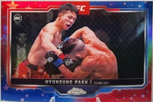 Hyunsung Park 2025 Topps Chrome UFC Base #169 Red & Blue Refractor