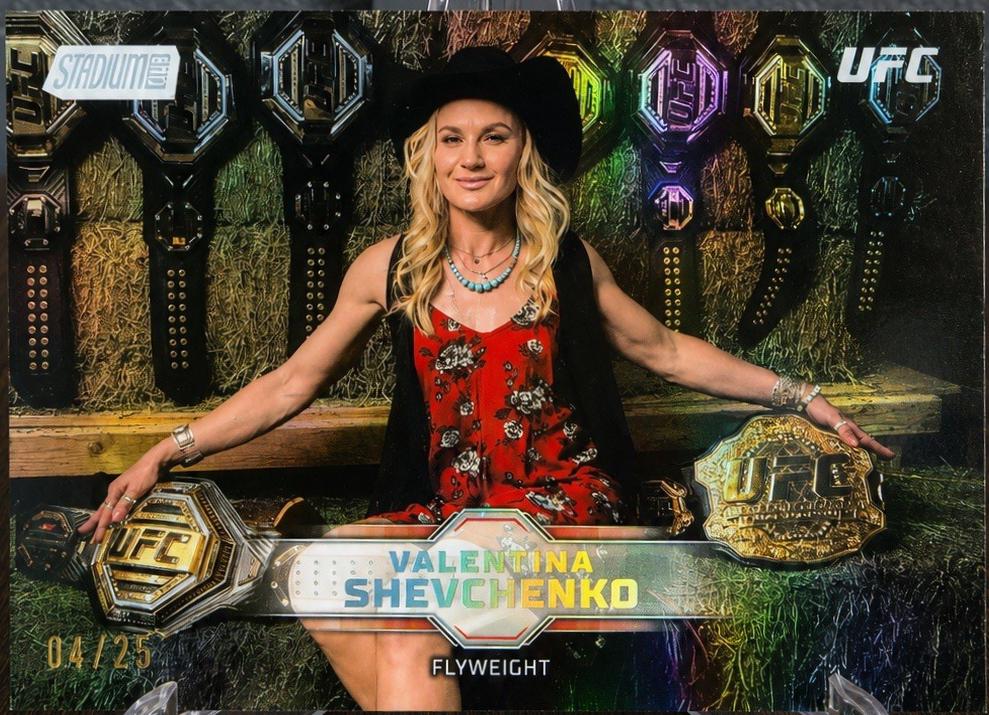 Valentina Shevchenko 2026 Topps Stadium Club UFC Base #13 Rainbow Foilboard