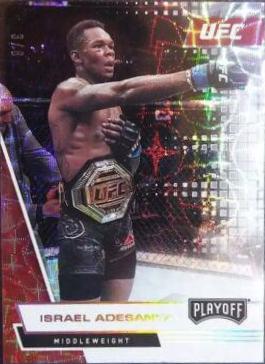 Israel Adesanya 2021 Panini Chronicles UFC Base Playoff #69 Asia Gold