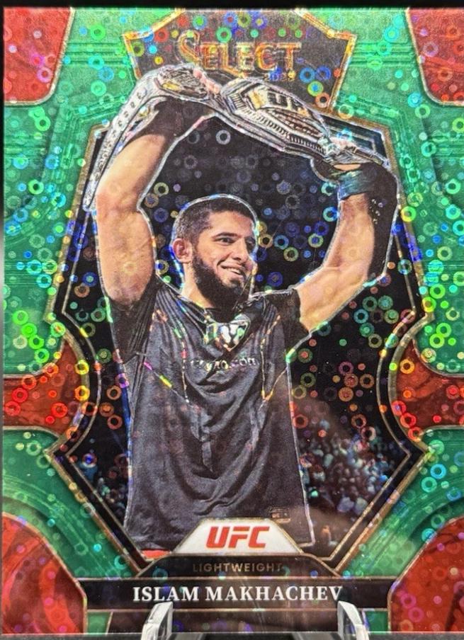 Islam Makhachev 2023 Panini Select UFC Premier Level #182 Green Disco