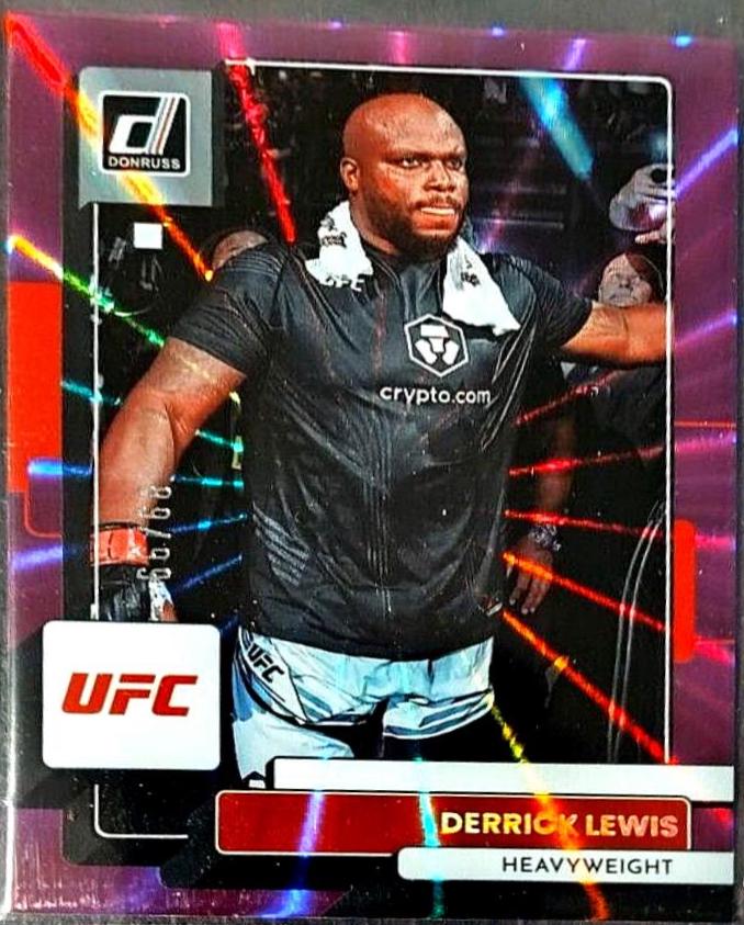 Derrick Lewis 2023 Panini Donruss UFC Base #130 Purple Laser