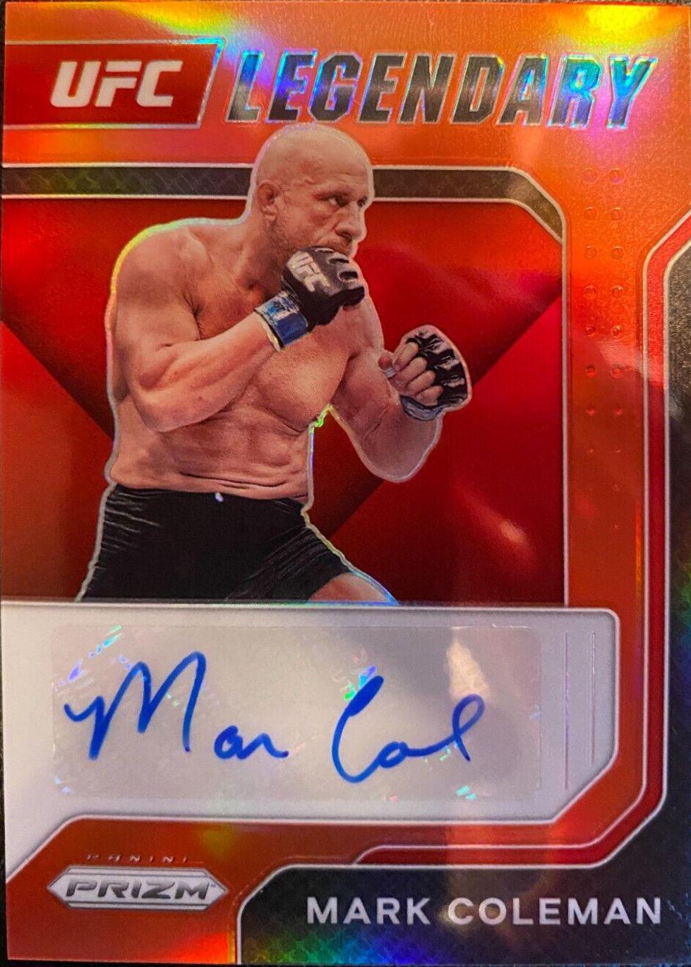 Mark Coleman 2022 Panini Prizm UFC Legendary Signatures #4 Red