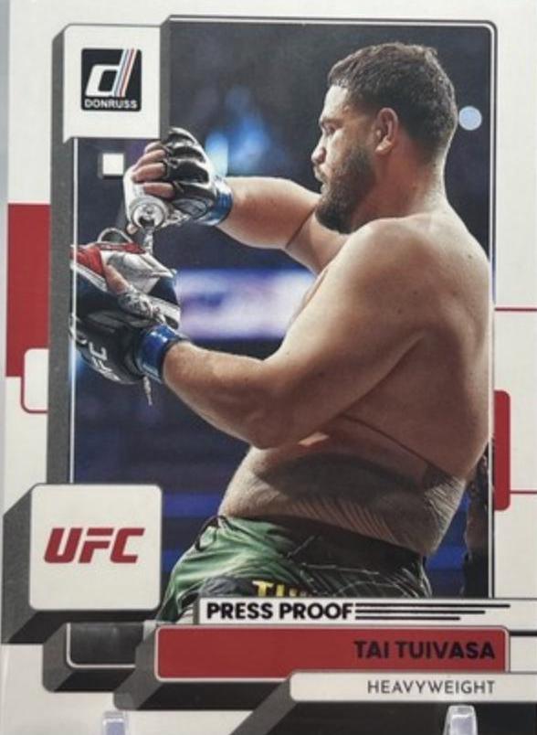 Tai Tuivasa 2023 Panini Donruss UFC Base #159 Press Proof Purple
