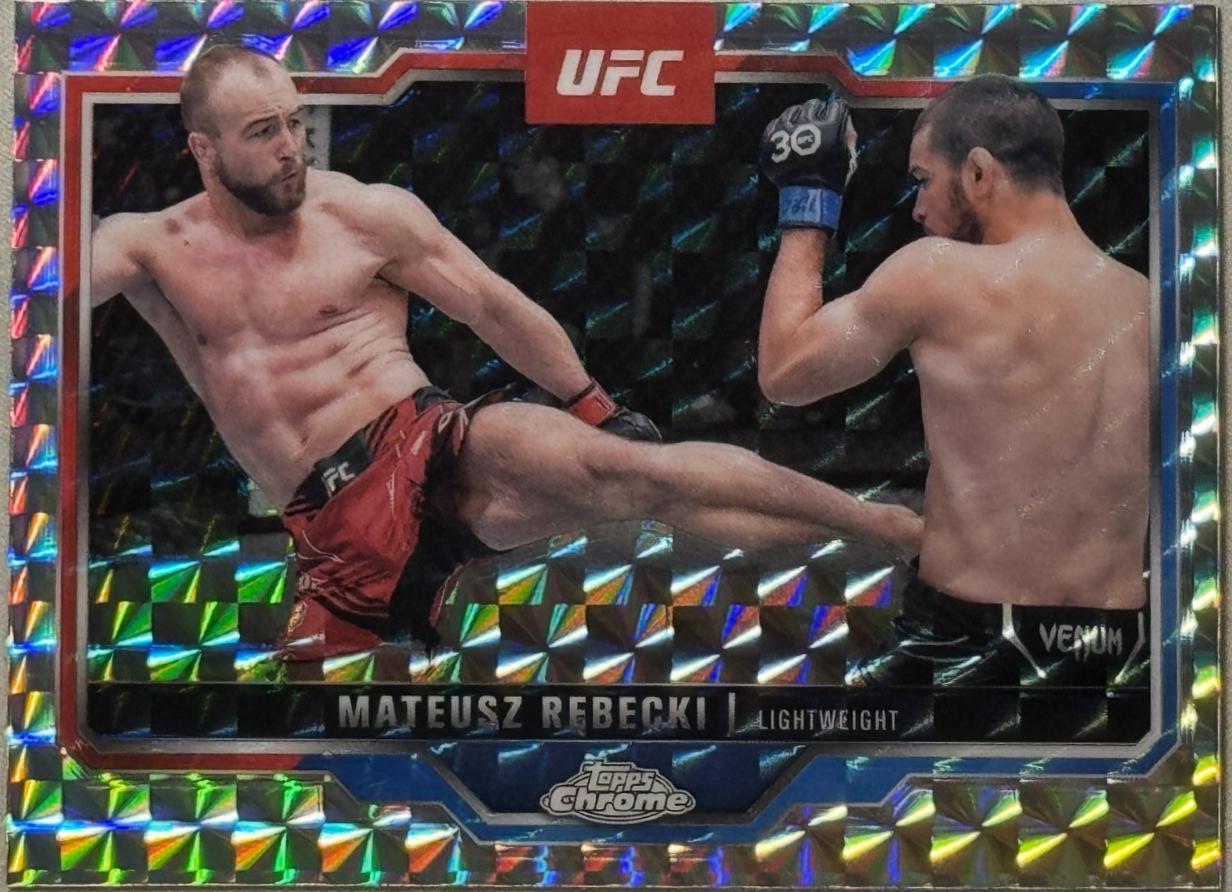 Mateusz Rębecki 2025 Topps Chrome UFC Base #61 Geometric Refractor