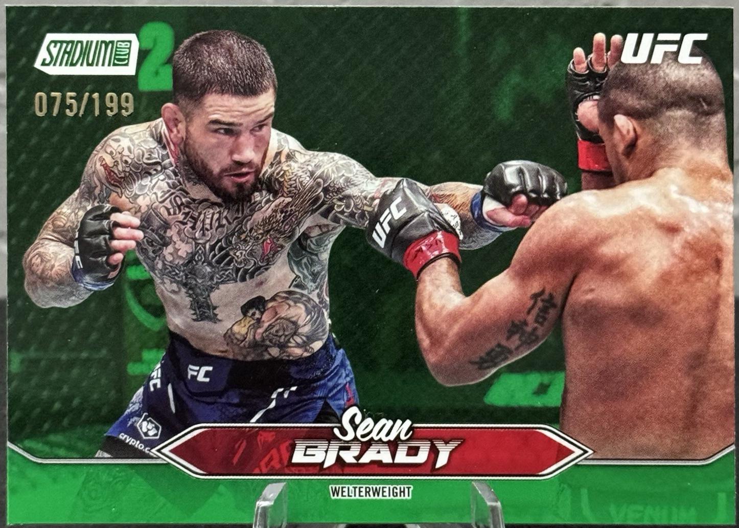 Sean Brady 2025 Topps Stadium Club UFC Base #129 Green