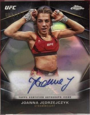 Joanna Jędrzejczyk 2024 Topps Chrome UFC Chrome Veteran Autographs #CVA-JJE Refractor