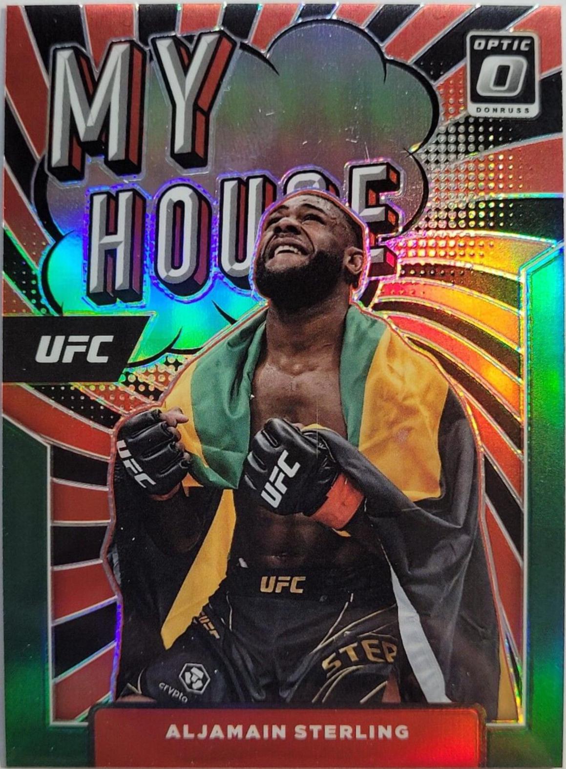 Aljamain Sterling 2022 Panini Donruss Optic UFC My House #18 Green