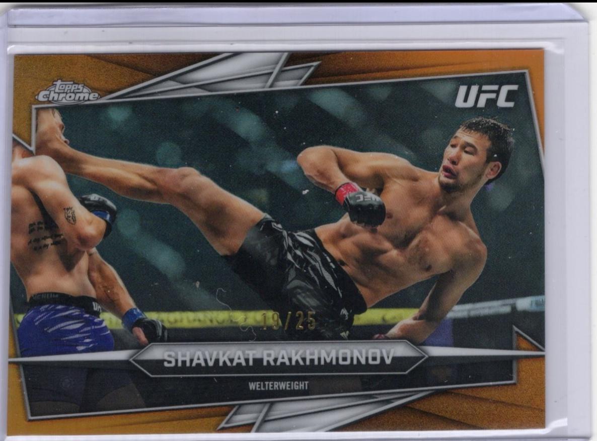 Shavkat Rakhmonov 2026 Topps Chrome UFC Base #176 Orange Refractor