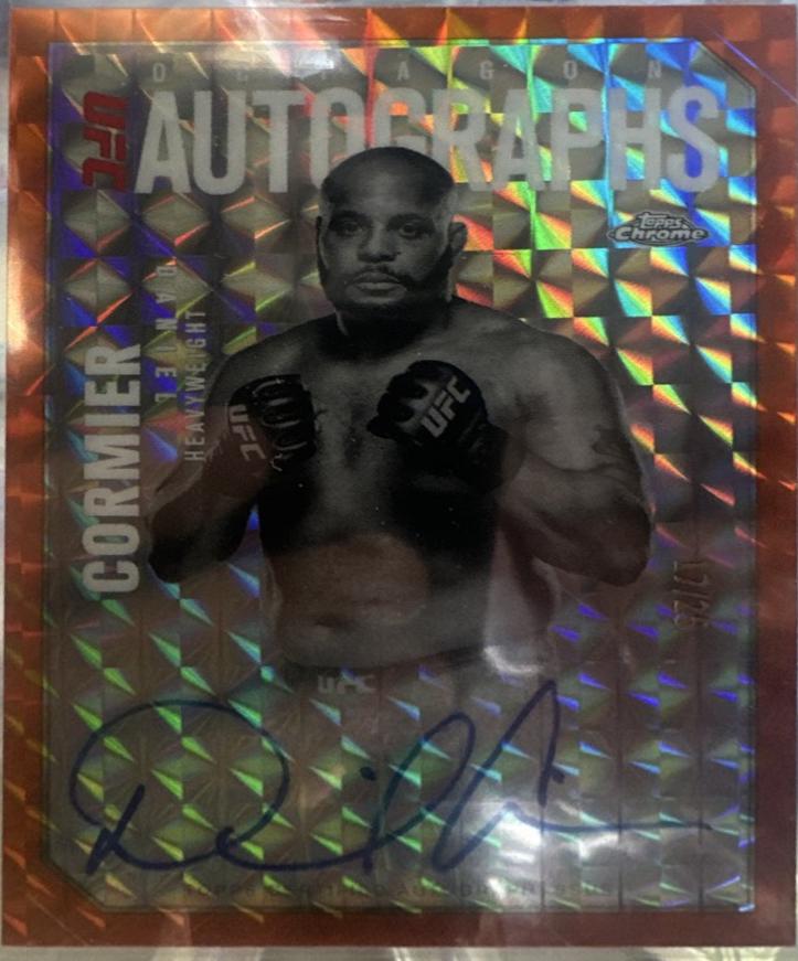 Daniel Cormier 2025 Topps Chrome UFC Octagon Legends Autographs #OLA-DC Geometric Orange Refractor