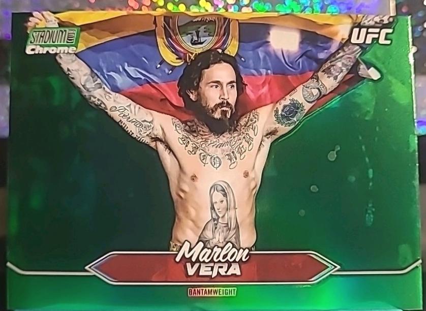 Marlon Vera 2025 Topps Stadium Club UFC Base Chrome #C-31 Green Refractor
