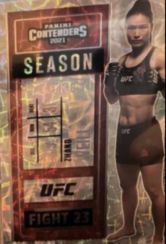 Zhang Weili 2021 Panini Chronicles UFC Base Contenders Season Ticket #10 Asia