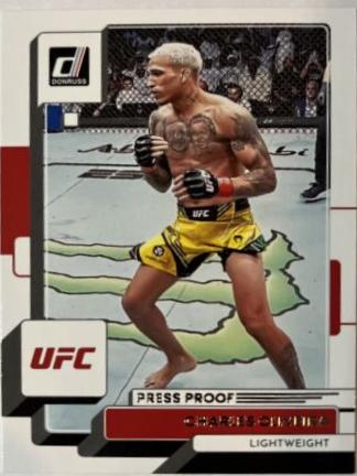 Charles Oliveira 2023 Panini Donruss UFC Base #158 Press Proof Silver