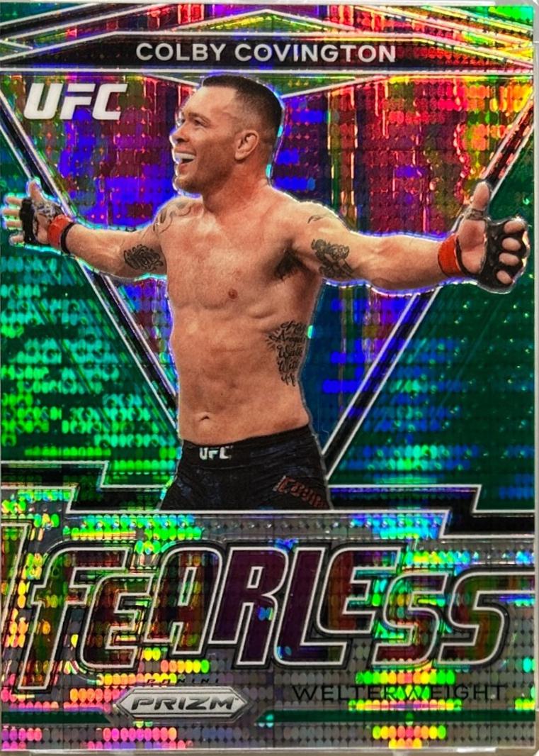 Colby Covington 2021 Panini Prizm UFC Fearless #23 Green Pulsar