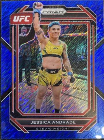 Jessica Andrade 2023 Panini Prizm UFC Base #149 Blue Shimmer