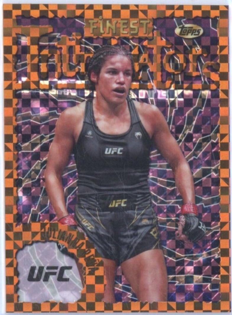 Julianna Peña 2024 Topps Finest UFC Intimidators #INT-19 Checkerboard Refractor