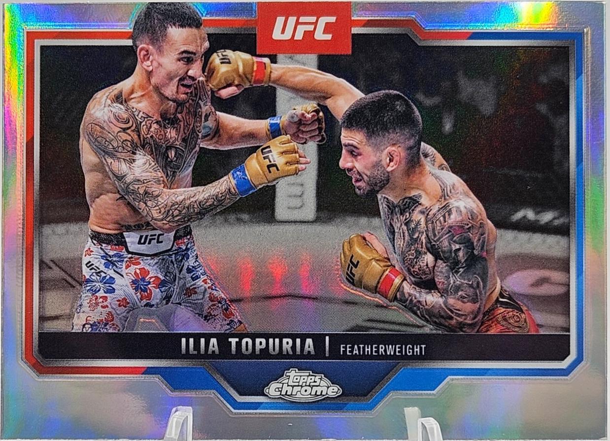 Ilia Topuria 2025 Topps Chrome UFC Base #43 Refractor