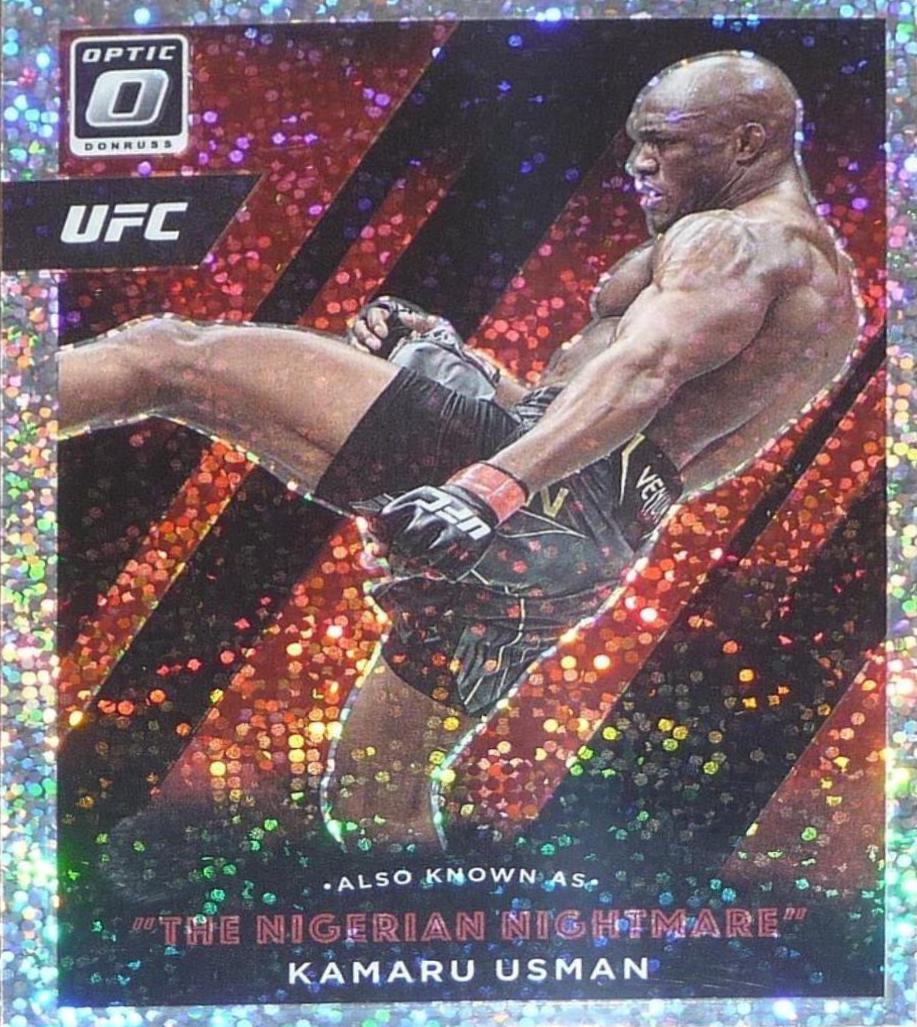 Kamaru Usman 2022 Panini Donruss Optic UFC Base #42 White Sparkle