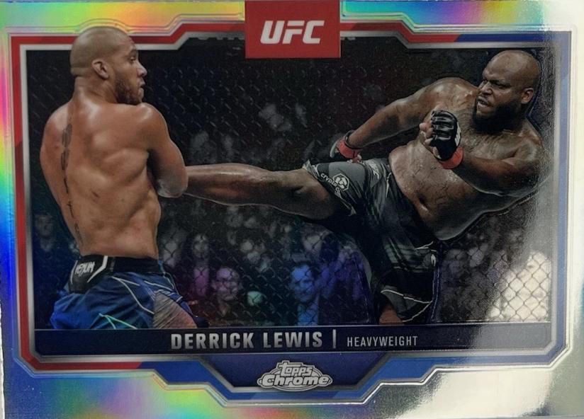 Derrick Lewis 2025 Topps Chrome UFC Base #104 Refractor