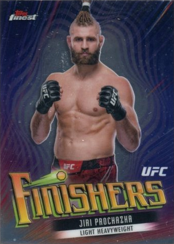 Jiri Prochazka 2024 Topps Finest UFC Finishers #FIN-15 Yellow Glitter Refractor