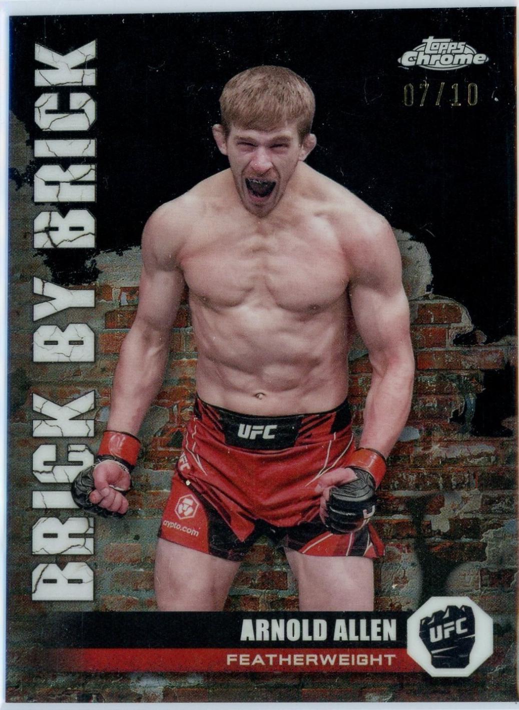 Arnold Allen 2024 Topps Chrome UFC Brick by Brick #BYB-9 Black Refractor
