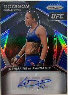 Germaine de Randamie 2021 Panini Prizm UFC Octagon Signatures #18 Blue