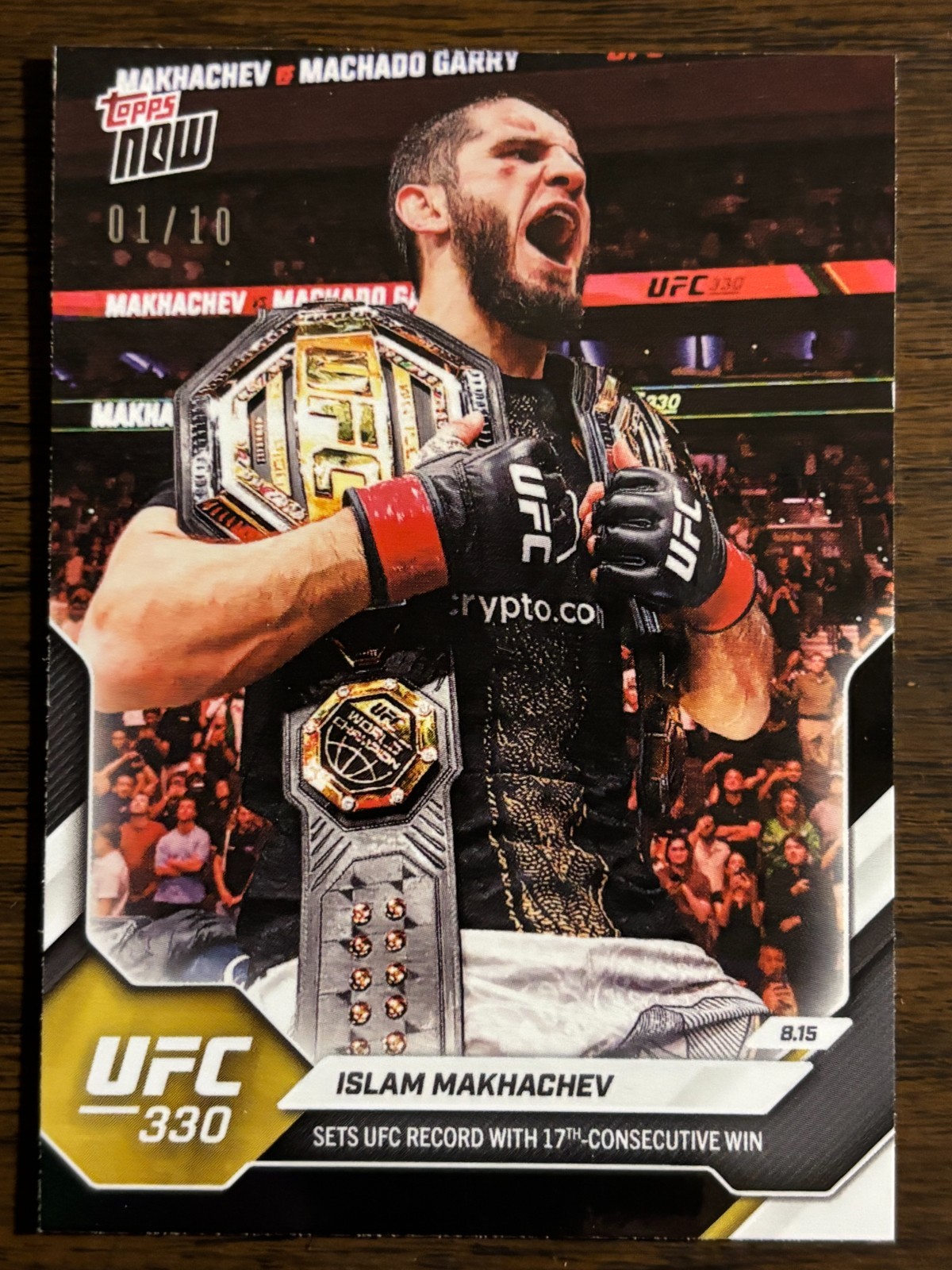 Islam Makhachev Topps Now UFC Base #28 Black Foil