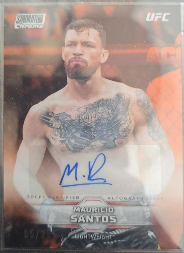 Mauricio Ruffy 2026 Topps Stadium Club UFC Chrome Autographs #CAV-MSS Orange Refractor
