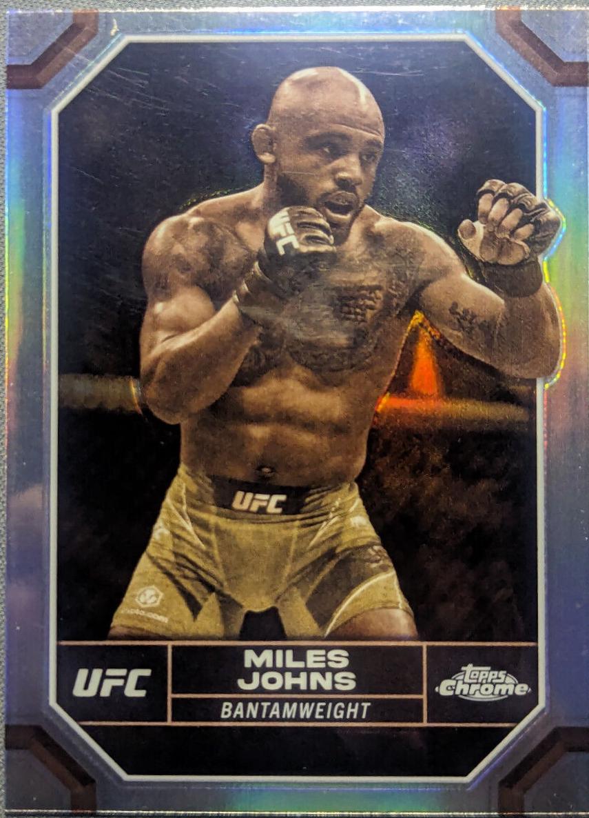 Miles Johns 2024 Topps Chrome UFC Base #140 Sepia Refractor