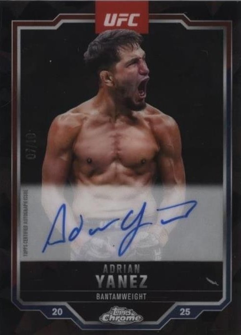 Adrian Yanez 2025 Topps Chrome UFC Chrome Veteran Autographs #CVA-AY Superfractor