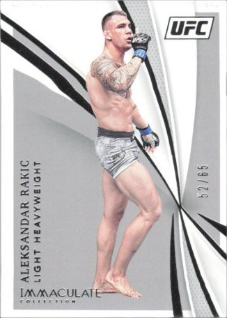 Aleksandar Rakic 2021 Panini Immaculate UFC Base #38 Platinum