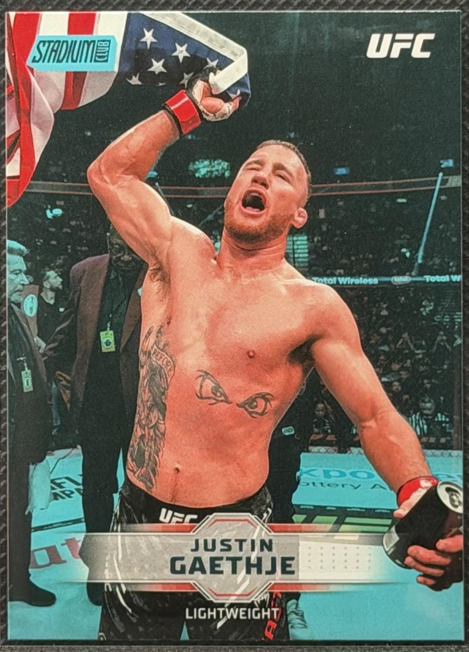 Justin Gaethje 2026 Topps Stadium Club UFC Base #23 Light Blue