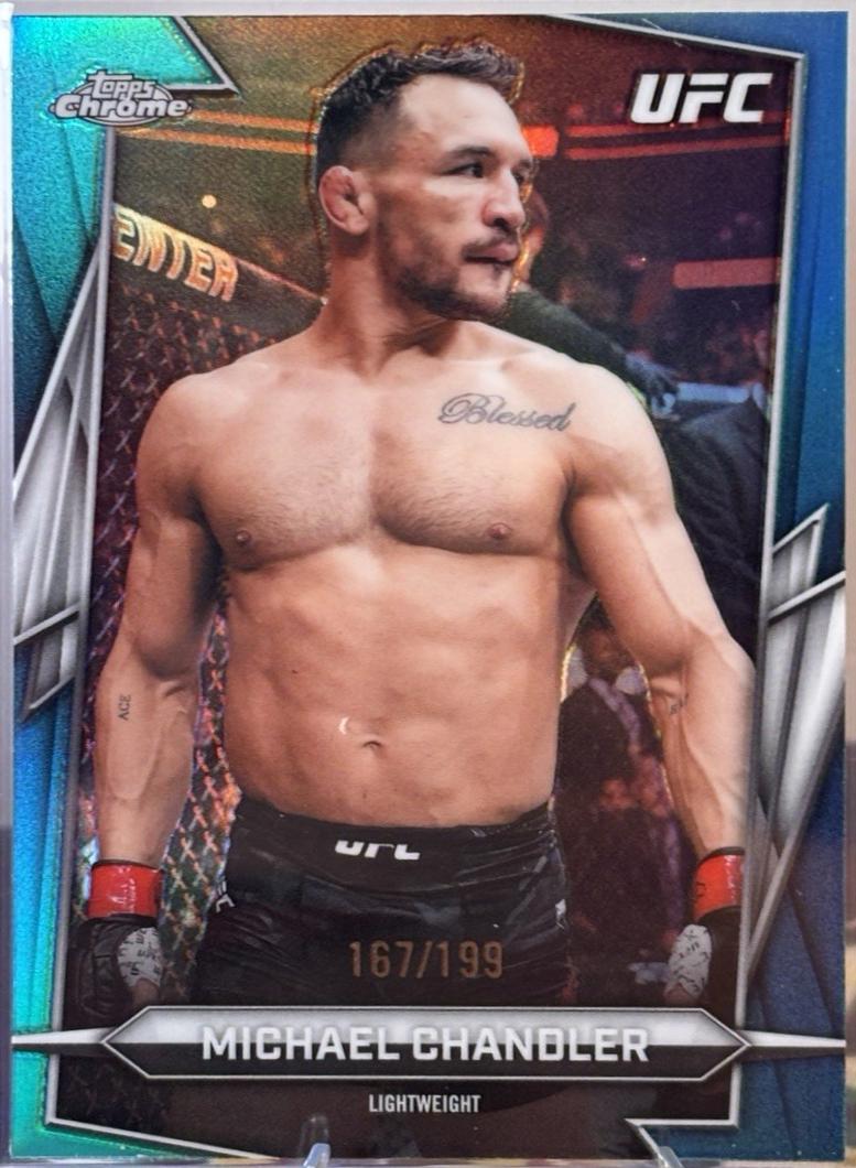 Michael Chandler 2026 Topps Chrome UFC Base #159 Aqua Refractor