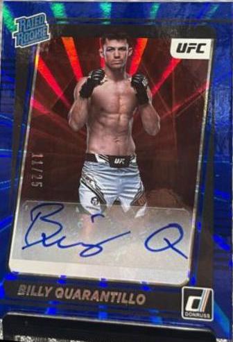 Billy Quarantillo 2022 Panini Donruss UFC Rated Rookies Signatures #201 Blue