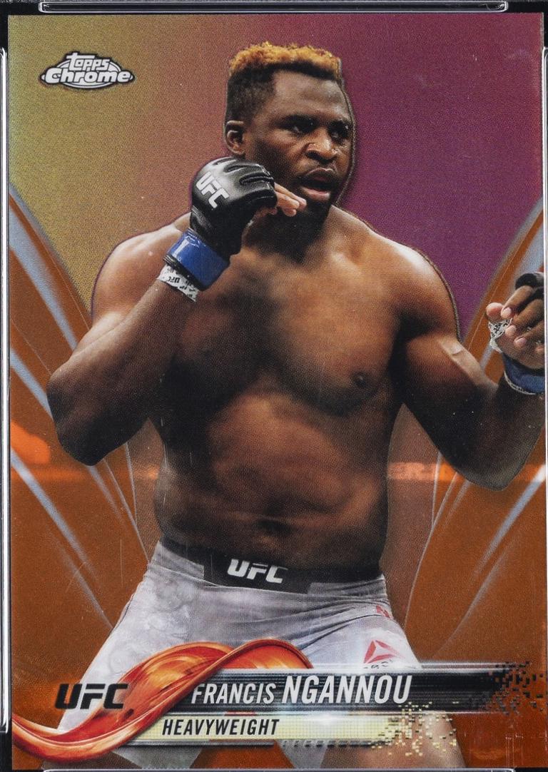 Francis Ngannou 2018 Topps Chrome UFC Base #32 Orange