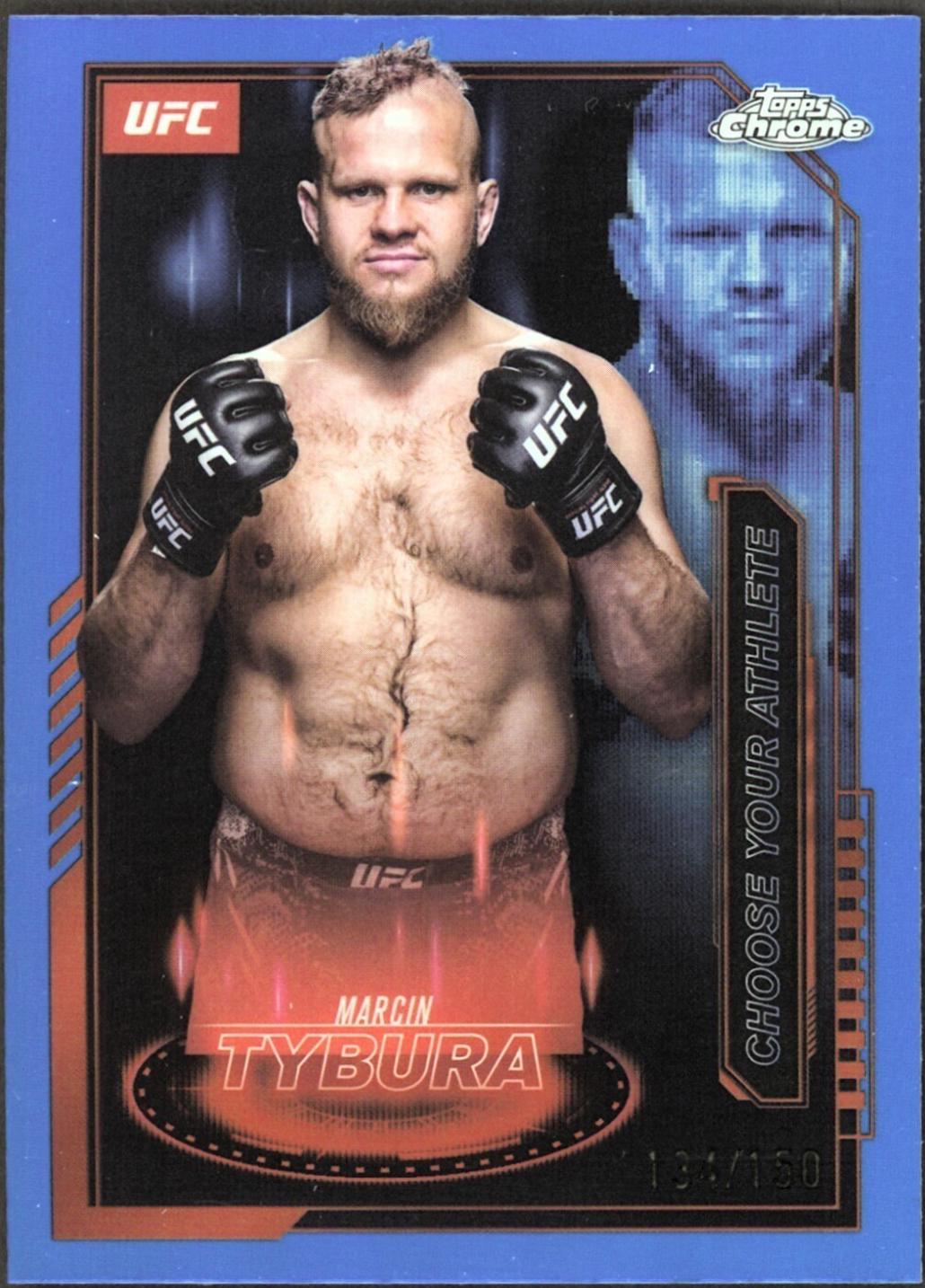 Marcin Tybura 2025 Topps Chrome UFC Mission Control #MCL-18 Blue Refractor